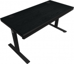 Biurko Lorgar Dual-motor sit/stand adjustable-height gaming desk with wireless charger, RGB lighting, control panel, and USB ports, PB melamine surface tabletop, black. | 5291485019204 | 5291485019204