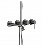 KFA 5039-411-61 / KFA / MOZA /  ZESTAW WANNOWY PODTYNKOWY Z BATERIĄ 3-OTW, 2-FUNK GUN METAL GREY PVD / | 5907571505680 | 5907571505680
