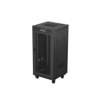 Standing 19" 24U Rack Installation Cabinet 600&times;600 FF01-6624-23B Perforated Door with LCD (Flat pack) V2 | FF01-6624-23BL | 5901969447880