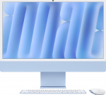 iMac 24 inch: M4 8/8, 16GB, 256GB SSD - Blue | MWUF3ZE/A | 195949593055
