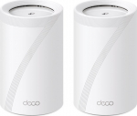 Wireless Router|TP-LINK|Wireless Access Point / Router|2-pack|9300 Mbps|Mesh|Wi-Fi 7|USB 3.0|4x2.5GbE|LAN \ WAN ports 4|Number of antennas 4|DECOBE65(2-PACK) | Deco BE65(2-pack) | 4897098686980