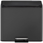 Kosz na śmieci EKO Pedal bin, Essential, black, stainless steel, 3-compartment, 3x9 ltr., with soft close lid | 1010001902 | 8713631187751