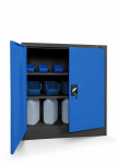Diablo Chairs Kleiner Metallschrank BEATA, 900 x 930 x 400 mm, anthrazit-blau | 5902560334555 | 5902560334555