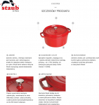 STAUB Garnek Staub Cocottes żeliwny 3.8l | 40501-412-0 | 3272340040238
