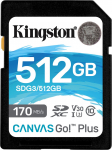 Karta Kingston Canvas Go! Plus SDXC 512 GB Class 10 UHS-I/U3 V30 (SDG3/512GB) | SDG3/512GB | 740617301571