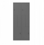 Jan Nowak Szafa metalowa ubraniowa typu L JULIA, 800 x 1850 x 450 mm, antracytowa | 5904405574980 | 5904405574980