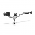 Digitus Desk Mount | Triple Monitor Gas Spring Mount DA-90363 | Adjustable Height, Tilt, Swivel | 15-27 " | Maximum weight (capacity) 3x6 kg | Silver | DA-90363 | 4016032425571