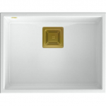 Zlewozmywak Quadron DAVID 50 GraniteQ snow white/elementy złote | 39221000 | 5904310991346