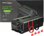 Przetwornica Qoltec Przetwornica napięcia Monolith | 1000W | 2000W | 12V na 230V | Czysty Sinus | 51934 | 5901878519340