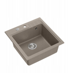 Zlewozmywak Steiner PETER 110 GraniteQ zlewozmywak granitowy soft taupe 1-komorowy z/o (50x52x20) z syfonem i zaślepką | brak | 5905505503979