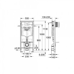 Stelaż Grohe Rapid SL Fresh 5 w 1 do miski wiszącej (38827000) | 38827000 | 40051768704776
