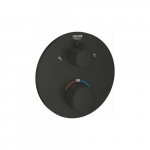 Bateria prysznicowa Grohe Grohe bateria prysznicowa z termostatem do obsługi dw&oacute;ch wyjść wody Grohtherm czarny mat 1022082430 | 4067393018889 | 4067393018889