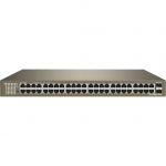 Tenda TEG1050F 48x Gigabit s SFP, 48x RJ45 + 2x SFP, Fanless - bez ventil&aacute;torů, Rackmount, VLAN, 6kV | TEG1050F | 6932849431889
