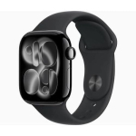 Watch Apple Watch Series 11 (2025) LTE 42mm Jet Black Aluminium Case with Sport Band S/M - Black | MF834ZR/A | 195950619539