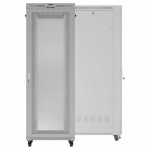 Standing installation rack cabinet 19-inch 47U 800 x 1000 gray perforated doors LCD (flat pack) V2 | FF01-8047-23SL | 5901969447224