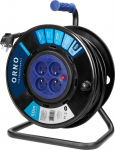 Orno Przedłużacz bębnowy, 4 gniazda 2P+Z, kabel PVC H05VV-F 3x1,5mm?, długość - 50m, STAŁE GNIAZDA, termik, przesłony tor&oacute;w prądowych | 5908254804465 | 5908254804465