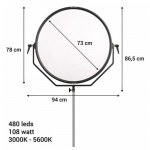 Falcon Eyes Bi-Color LED Lamp Sophiez SO-108TDX on 230V | 290686 | 8718127078803
