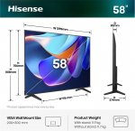 Telewizor Hisense 58A6S 58'' Ultra HD/4K (20019245) | 20019245 | 6942351430607