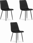 Leobert Krzesło TURIN - czarny aksamit x 3 | model_3660_3-TURIN-AMPY03 | 5903332067206