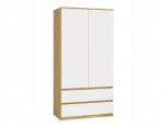 MALWA SS-90 wardrobe, artisan oak/white | M-MP-SZ-MAL-SS-90-ARB | 5904507209995