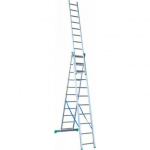 Drabex Drabina aluminiowa 3-elementowa 760CM 11+11+11 szczebli (1 szt.) (4211) | 4211 | 5903726422536