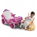 Huffy Electric Disney Princess carriage with horse 6 V pink | 17335W | 0324471733510