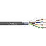 Digitus Kabel teleinformatyczny F/UTP kat.6 PE AWG 23/1 szpula czarny zewnętrzny żelowany DK-TP622 /305m/ | DK-TP622 | 5907772595091