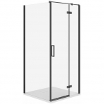 Cersanit SET C531 KABINA CITY PRAWA CZARNA 80X80X195+TAKO SLIM BIAŁY WIR | SZEZ1003310085 | 5901771110446