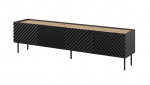 4D RTV cabinet ONDA 200x40x35-54 black (standing or wall mounted) | 301401 | 5903815009020