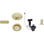 Piederumi BLANCO Waste fitting set 1x3,5'' InFino Black Pop Up Control Satin Gold | 207427 | 4020684831680