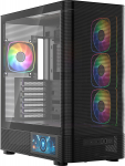 PC case Volcano AQ400 ARGB MIDI BLACK | MC-A-AQ400-4FA-B | 5903560983088