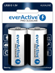 EverActive D/R20 LR20 D Pro Alkaline 1,5V patarei 2-pakk
