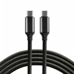 Kaabel USB-C - USB-C everActive 1,0m 5A 100W, kiirlaadimine, must