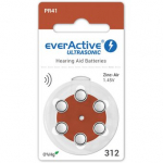 6 x EverActive PR41 / 312 kuuldeaparaadi patareid