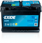 Exide Start-Stop AGM aku 72Ah 760A(EN)
