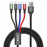 Baseus kaabel 4 otsaga 2xUSB-C/iPhone/microUSB 1,2m