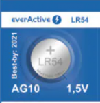 Mini Alkaline patarei EverActive G10 LR1130 LR54 AG10 1,5V 1 TK