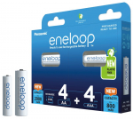 Laetavad akud MIX 4x R6/AA + 4x R03/AAA Panasonic Eneloop eko