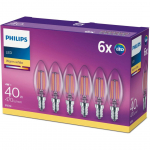 LED LAMP PHILIPS CLASSIC FILAMENT 4,3W E14 B35 470LM 6TK PAKIS