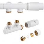 VENTIILIDE KOMPLEKT INVENA TERMOSTAADIGA DOUPLEX 1/2" VALGE