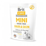 KUIVTOIT BRIT CARE MINI KOERTELE MINI HAIR&SKIN 0,4KG