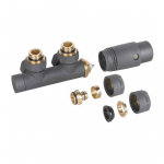 VENTIILIDE KOMPLEKT INVENA TERMOSTAADIGA DOUPLEX 1/2" GRAFIIT