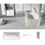 VANN RAVAK CHROME SLIM 180X80CM SETV38L VANNISEINAGA, VALGE
