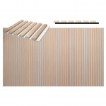 AKUSTILINE SEINAPANEEL DARNA 19X300X2600MM VALGE TAMM 0,82M&sup2; PAKIS