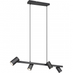 RIPPVALGUSTI TRIO MARLEY 4XGU10 80CM MATT MUST