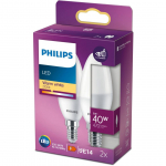 LED LAMP PHILIPS 4,9W (40W) E14 B35 470LM 2700K 2TK PAKIS