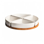 SERVEERIMISKOMPLEKT ALTOM DESIGN 5-OSALINE VALGE/BAMBUS
