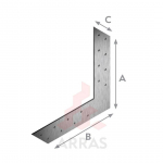 HAARPLAAT 145X145X35X2,0 ZN