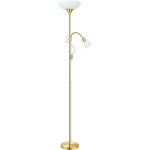 P&Otilde;RANDALAMP EGLO UP2 1X60W E27 + 1X25W E14 MATT MESSING/VALGE