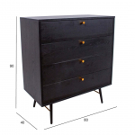 KUMMUT LUXEMBOURG 80X40XH90CM MUST